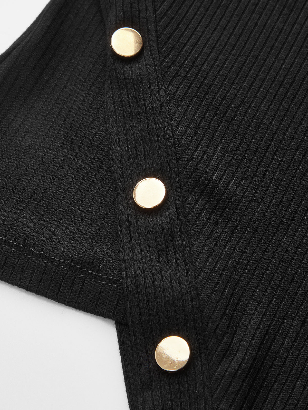 Asymmetric Ribbed Knit Top