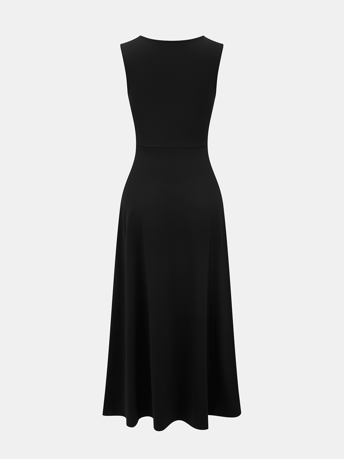Asymmetric Ruched Sleeveless Maxi Dress