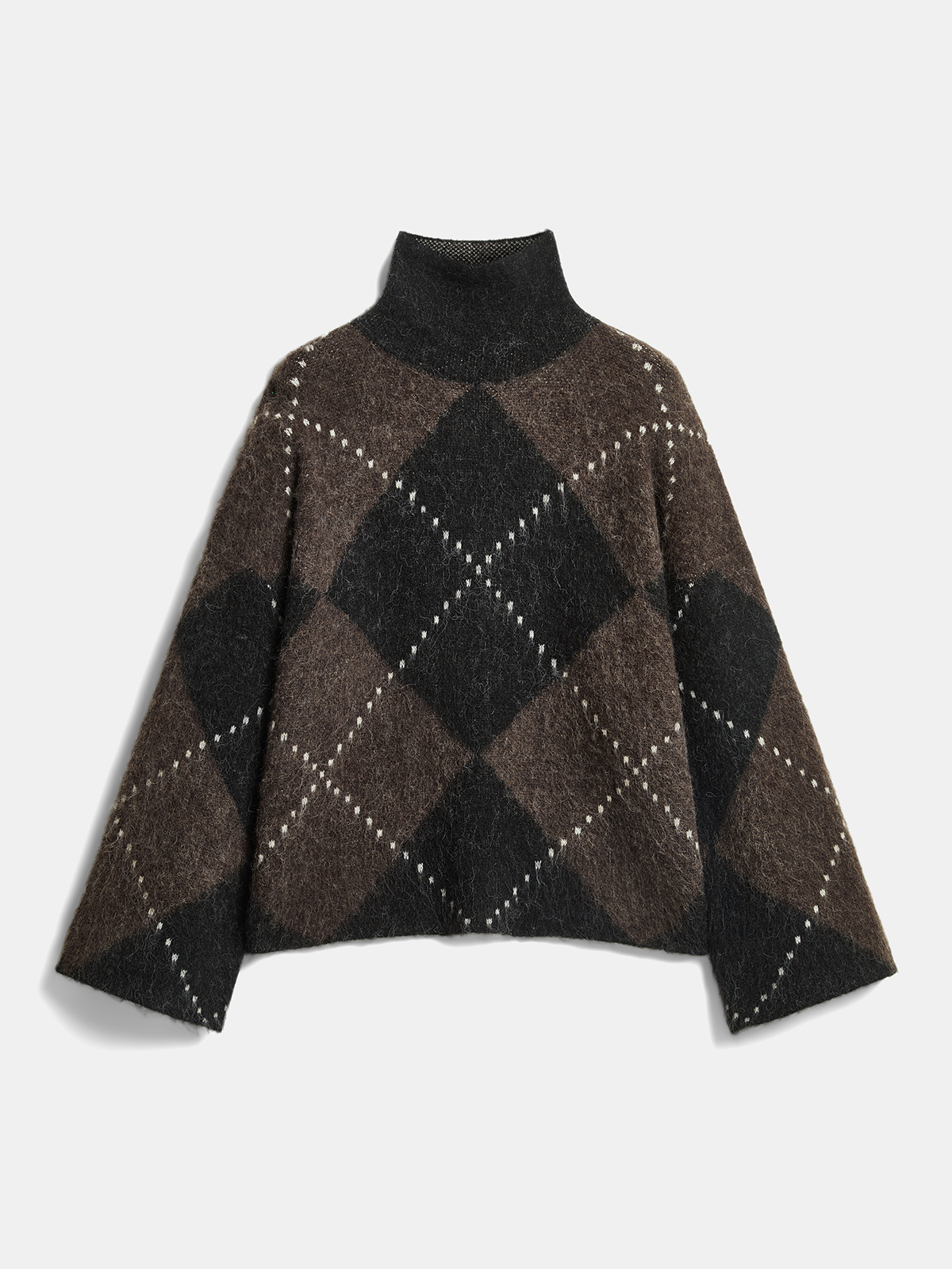 Argyle Wool-Blend Sweater & Mini Skirt Set