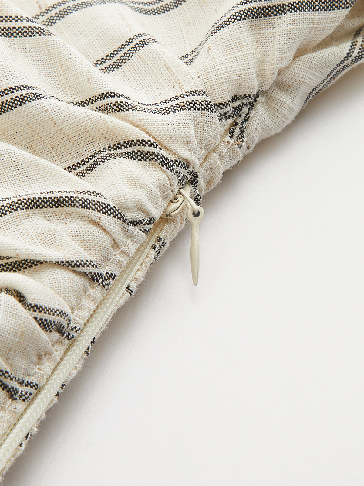 Asymmetric Striped Cotton Linen Top