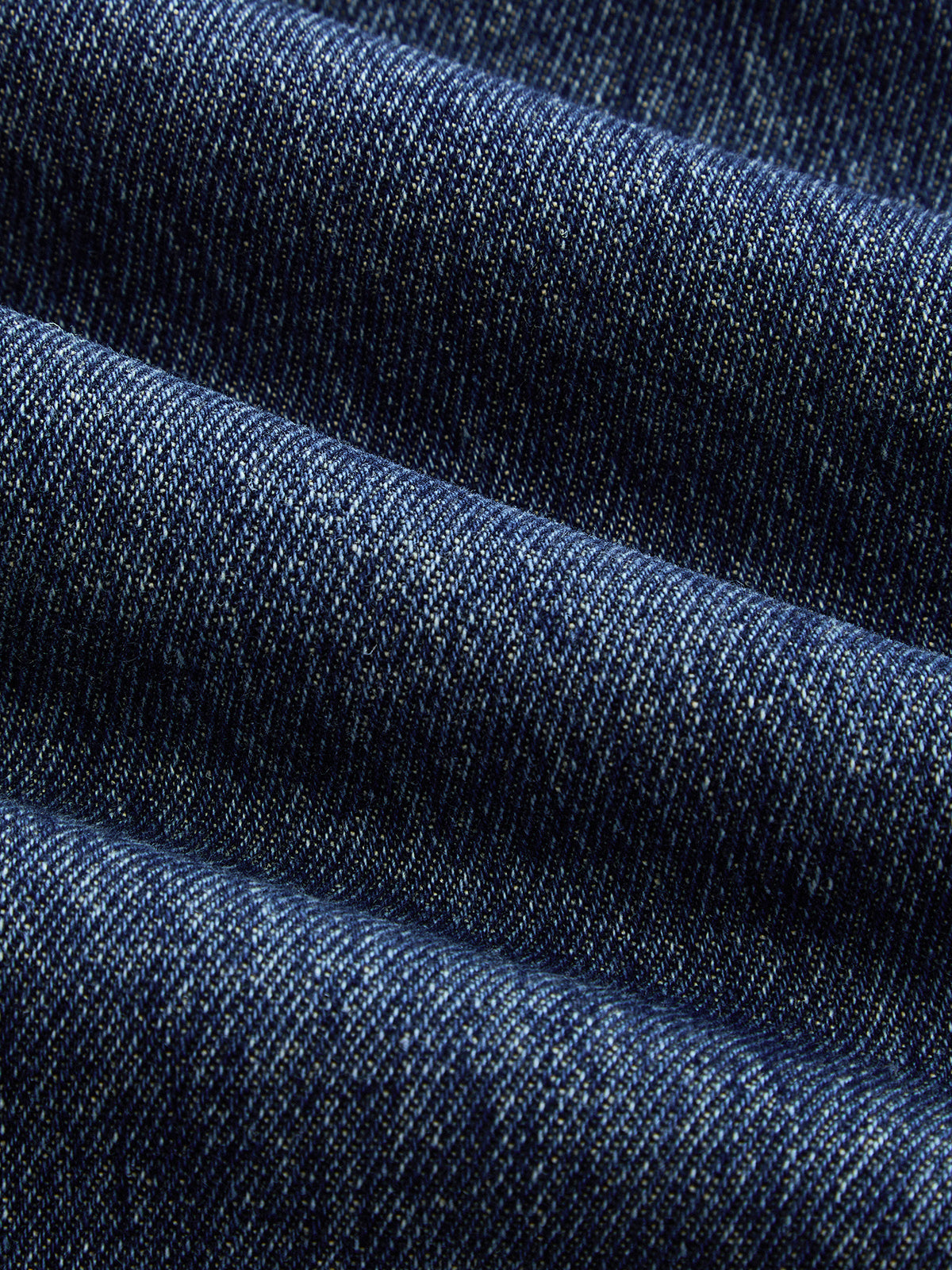 Asymmetric Waist Curved-Leg Denim Pants
